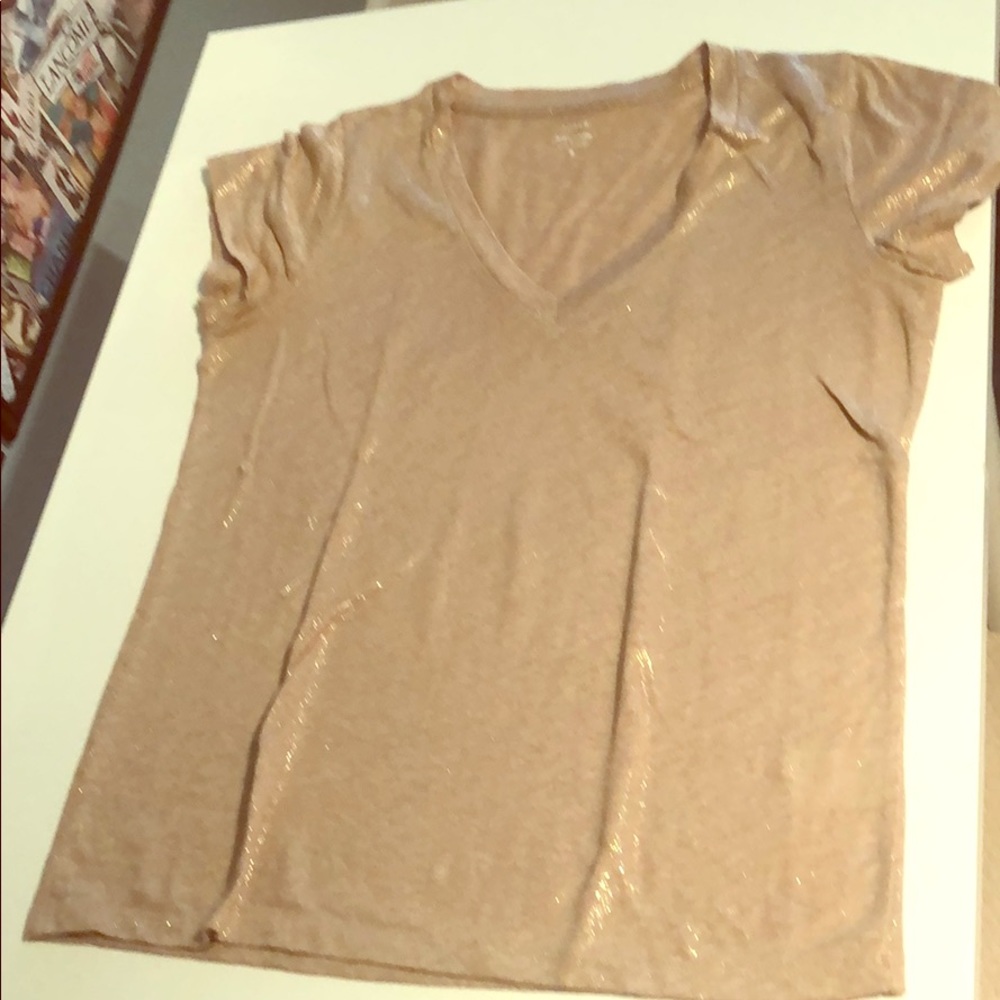 J.crew sparkly gold T-shirt